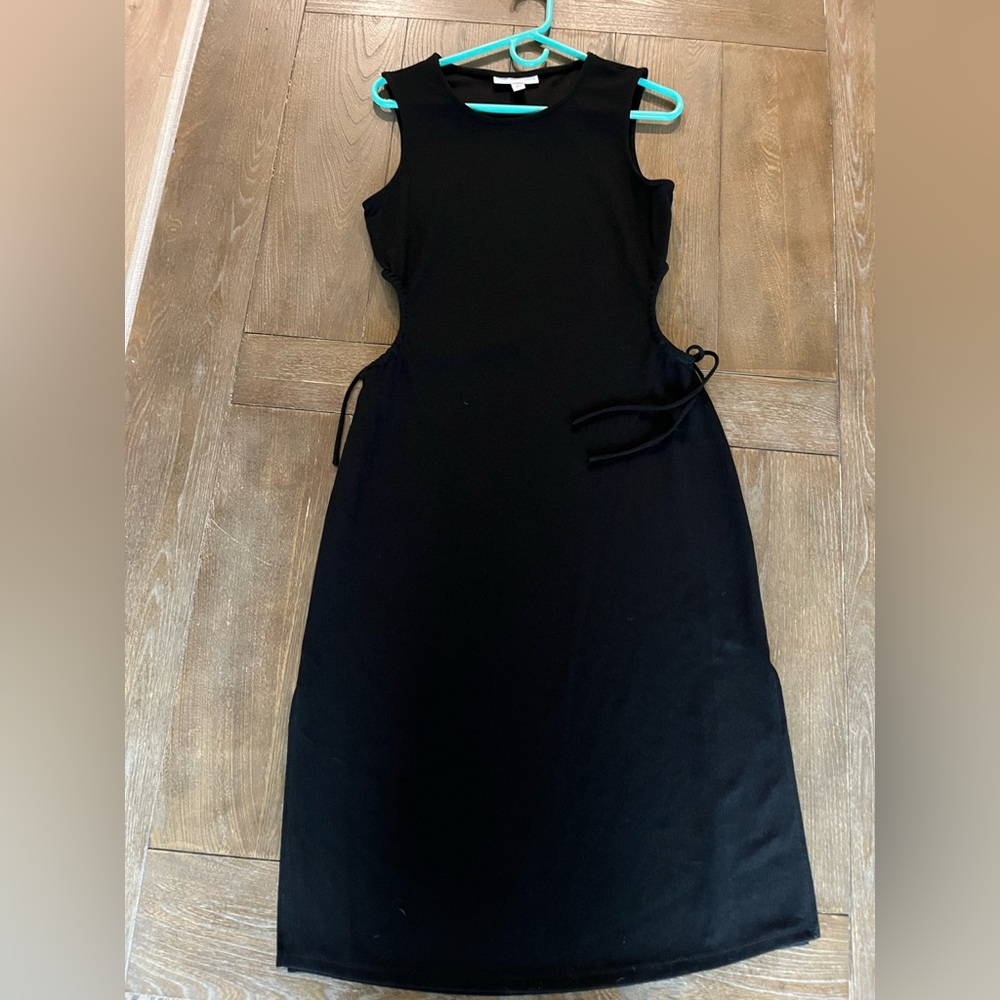 And Now This Black peep hole dress